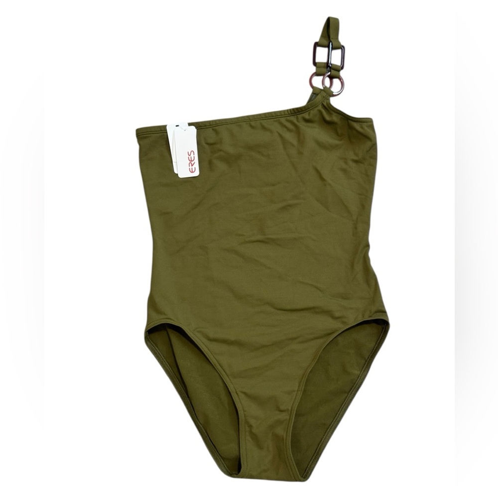 ERES****Women Olive Green One-Shoulder Swimsuit***US 8 $680